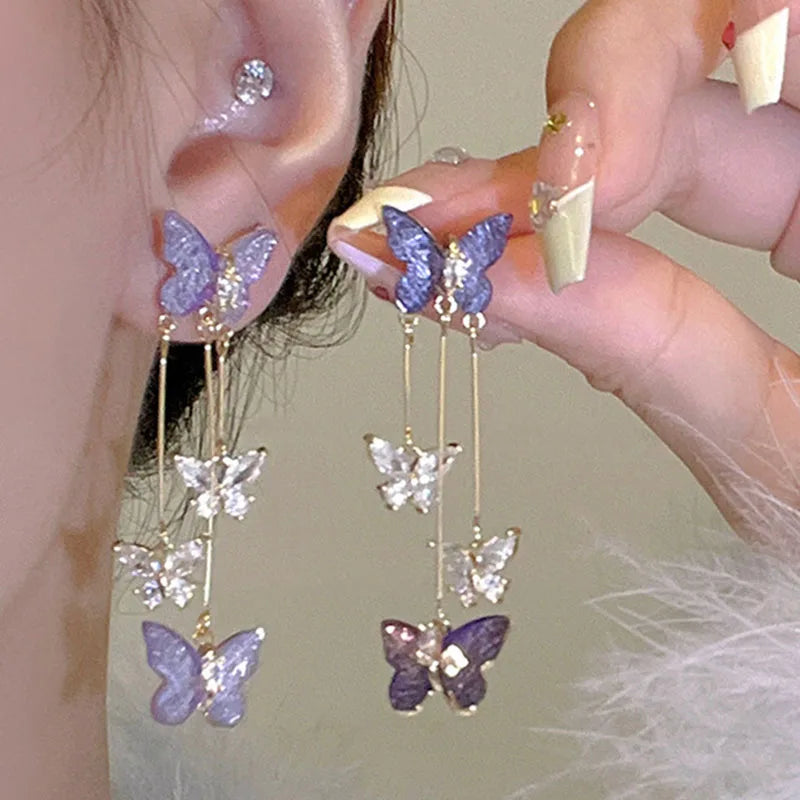 Ethereal Butterfly Drop Earrings