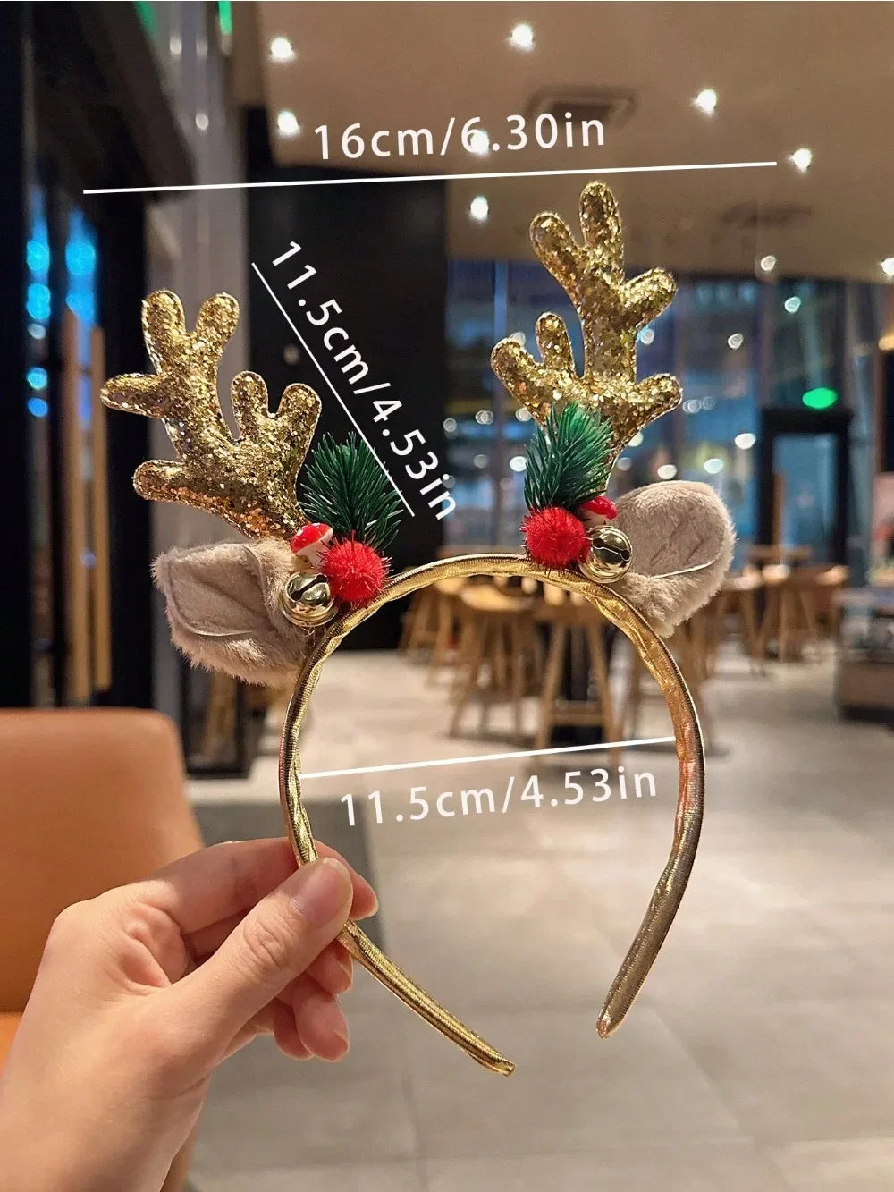 Sparkle Reindeer Antler Headband