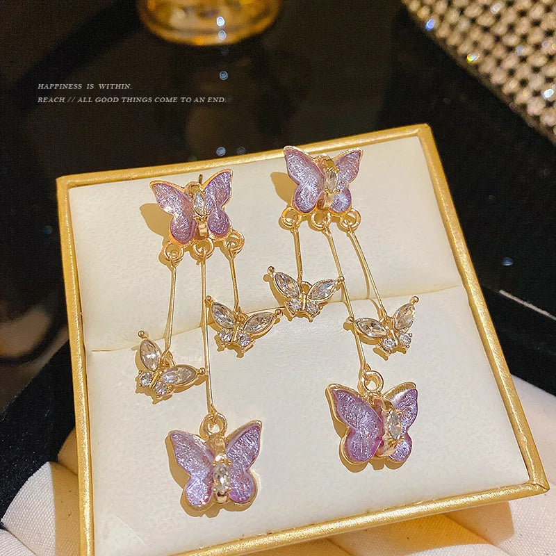 Ethereal Butterfly Drop Earrings