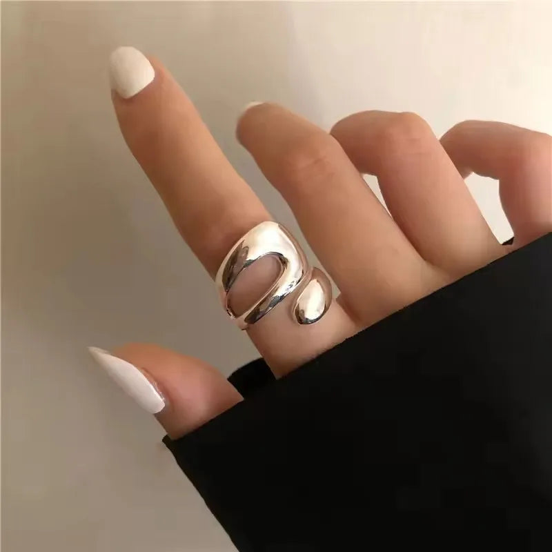 Urban Edge Silver Ring Set
