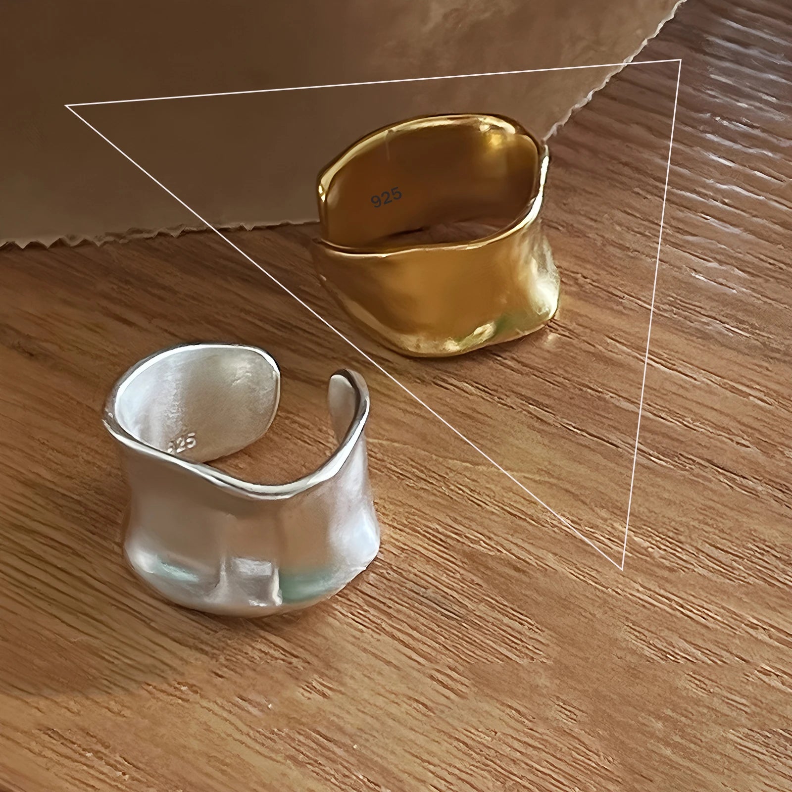 Urban Edge Silver Ring Set