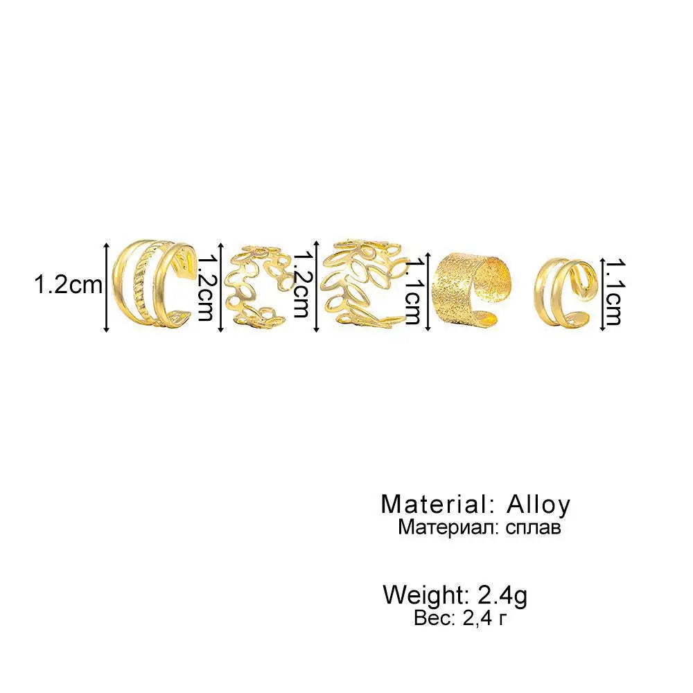 Golden Aura Ear Cuff Set