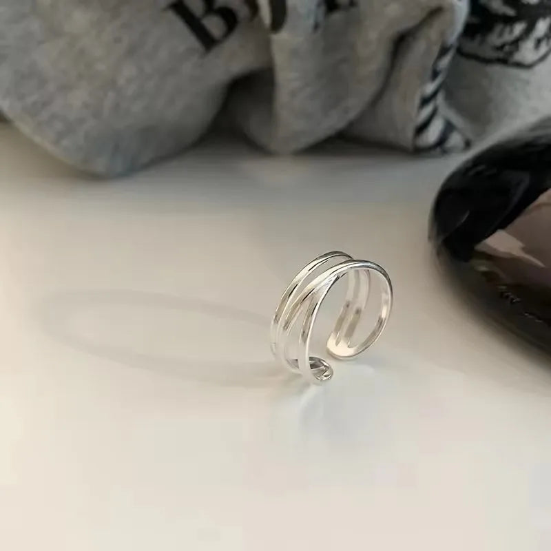 Urban Edge Silver Ring Set