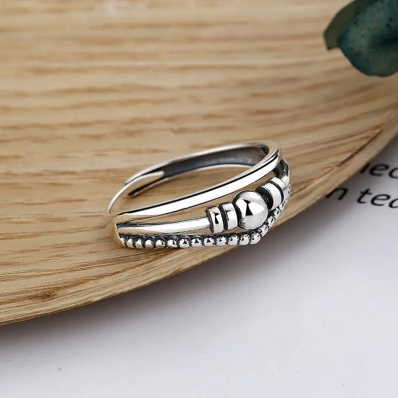 Urban Edge Silver Ring Set