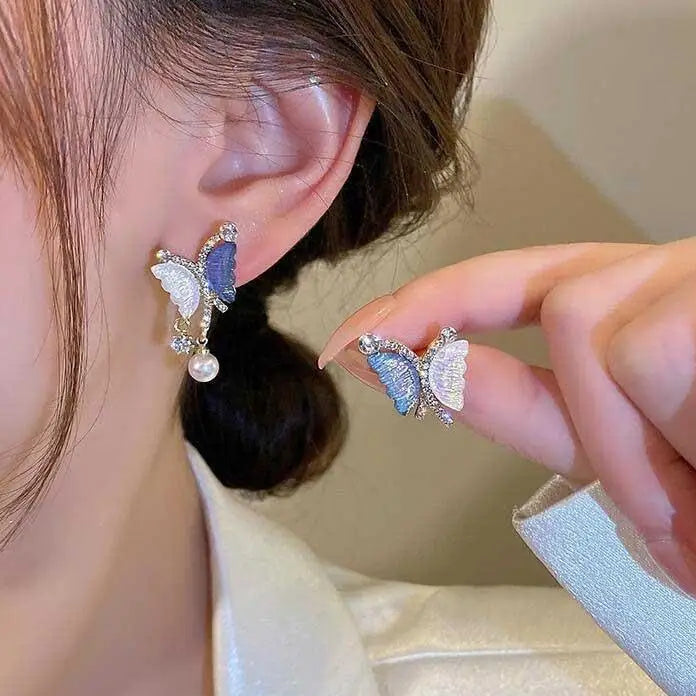 Ethereal Butterfly Drop Earrings