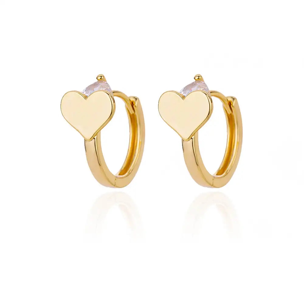 Luxe Heart Sparkle Hoops