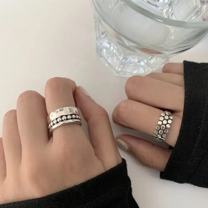 Urban Edge Silver Ring Set