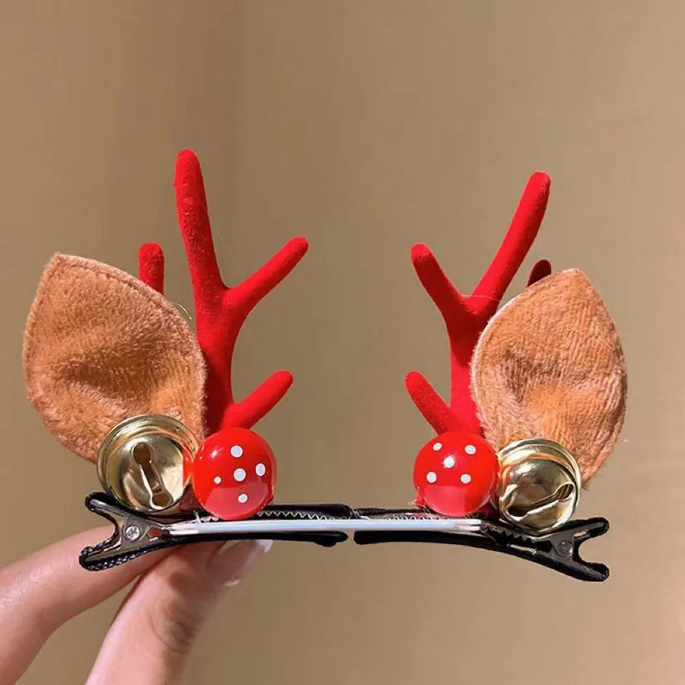 Festive Reindeer Ears Hair Clips – Christmas Magic Edition
