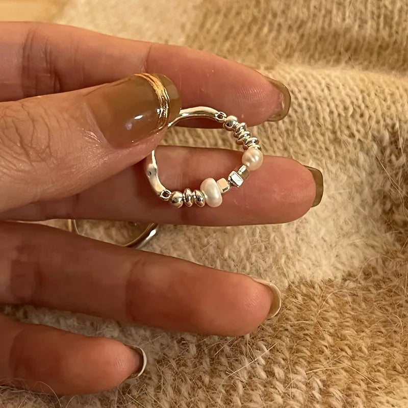 Urban Edge Silver Ring Set