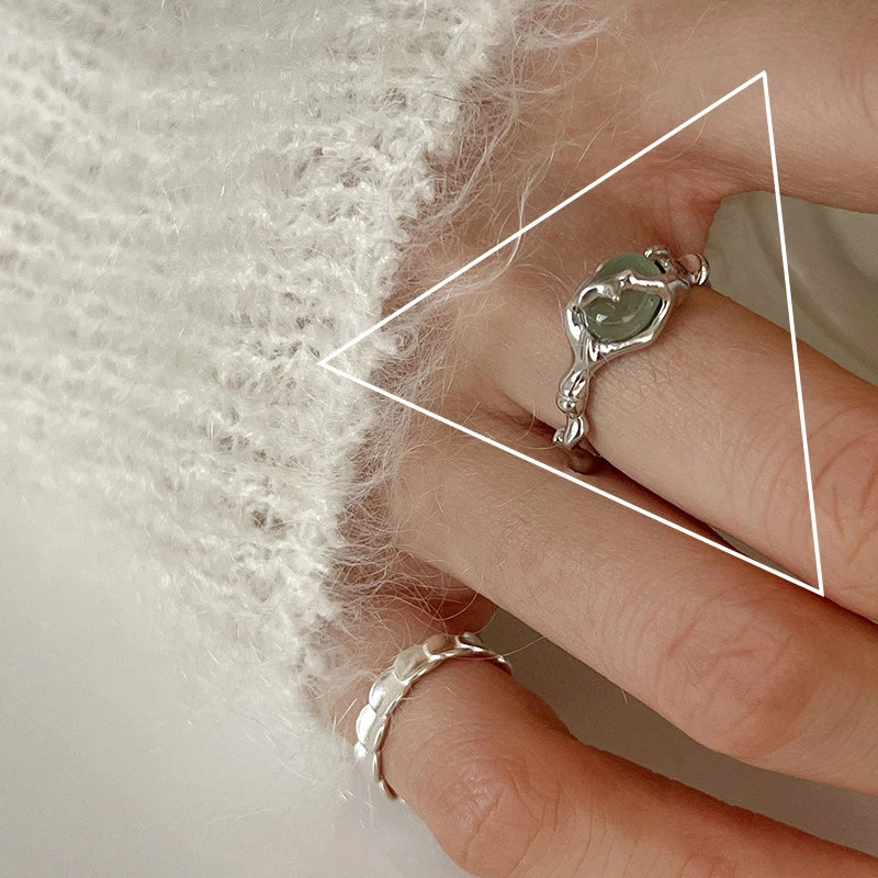 Urban Edge Silver Ring Set