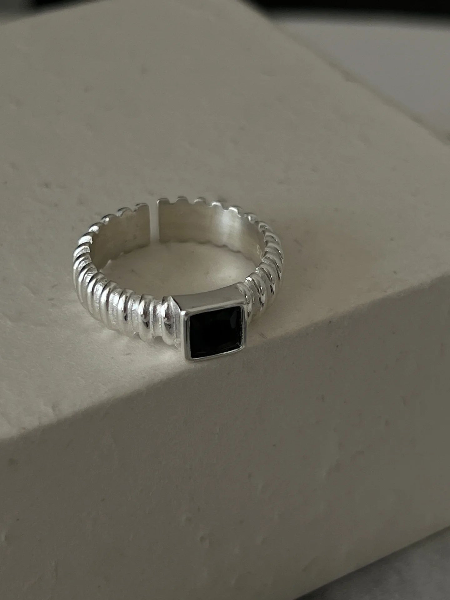 Urban Edge Silver Ring Set