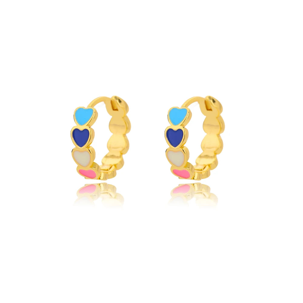 Luxe Heart Sparkle Hoops