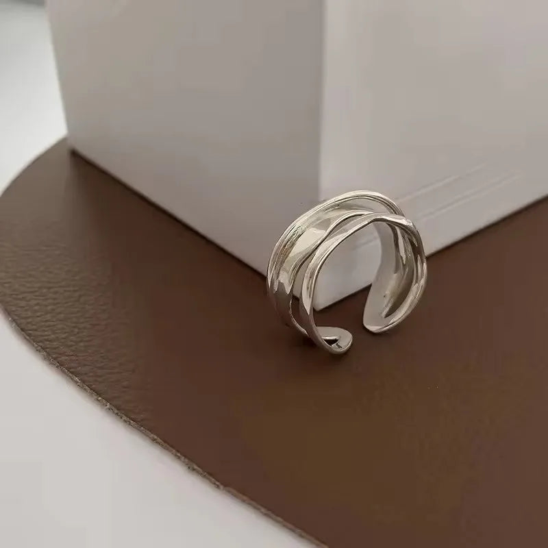 Urban Edge Silver Ring Set