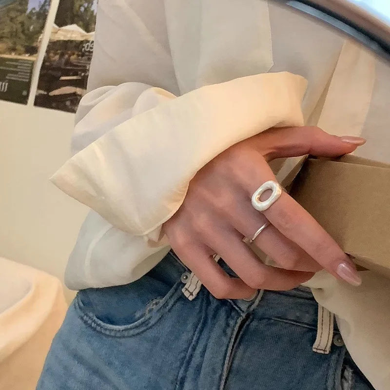 Cloud Loop Silver Ring