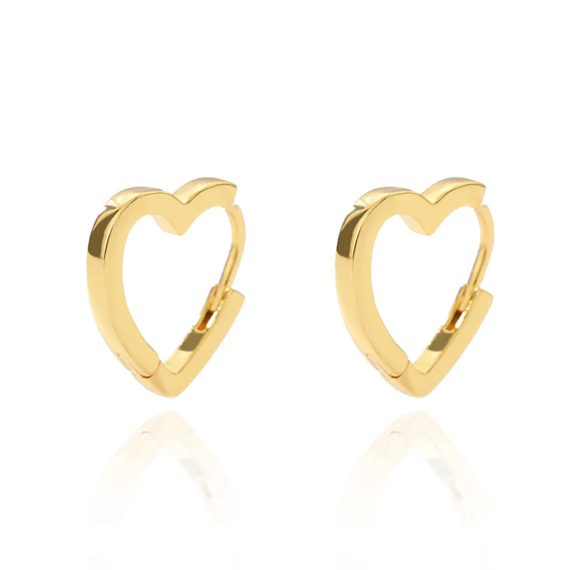 Luxe Heart Sparkle Hoops