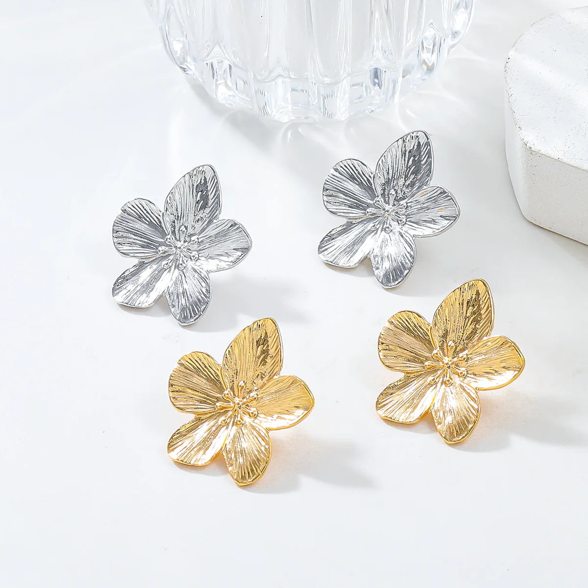 Golden Bloom Statement Earrings