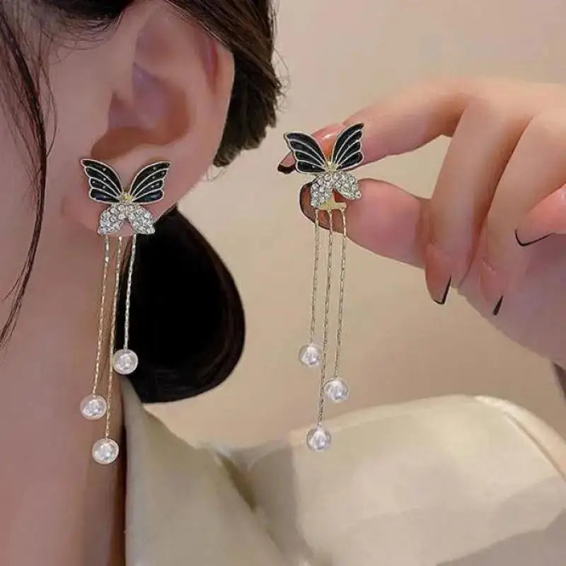 Ethereal Butterfly Drop Earrings
