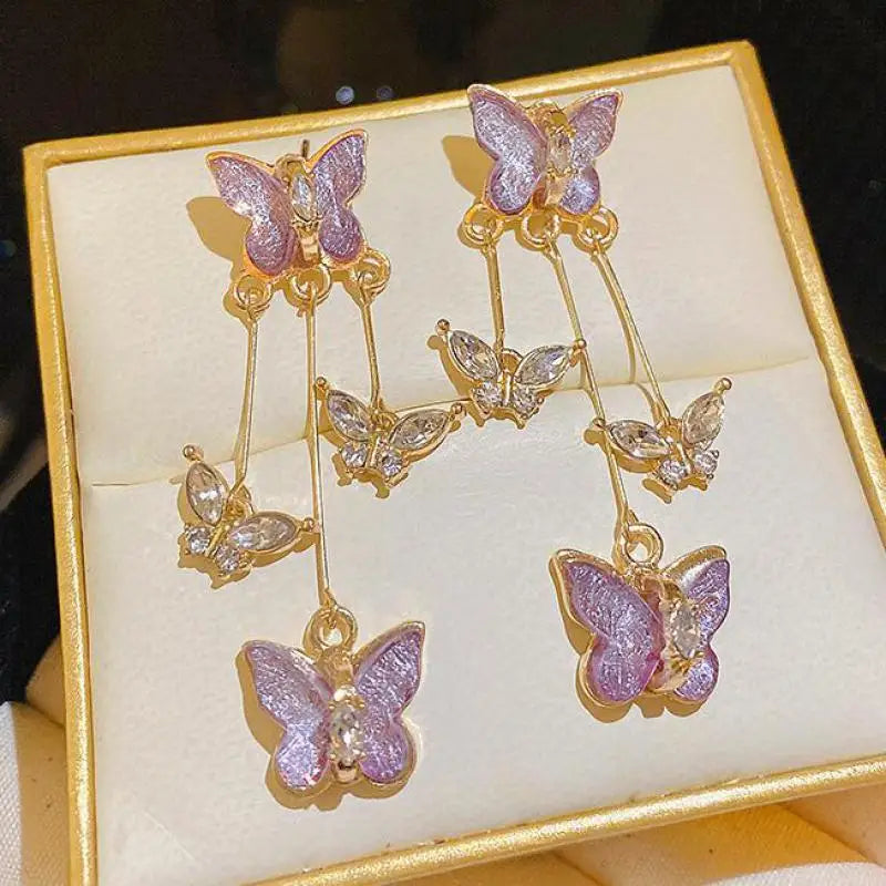 Ethereal Butterfly Drop Earrings