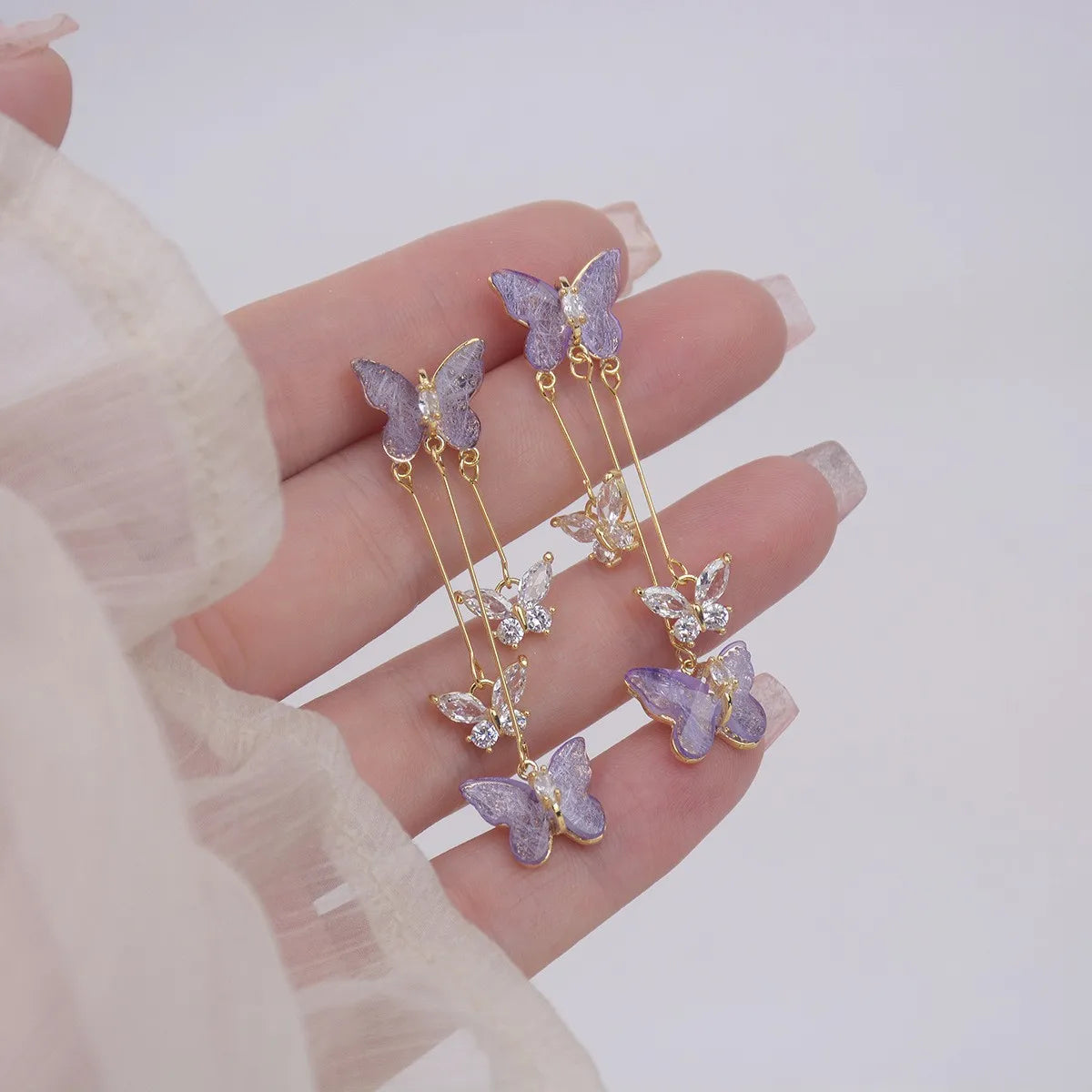Ethereal Butterfly Drop Earrings