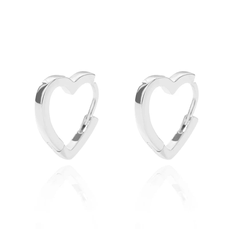 Luxe Heart Sparkle Hoops
