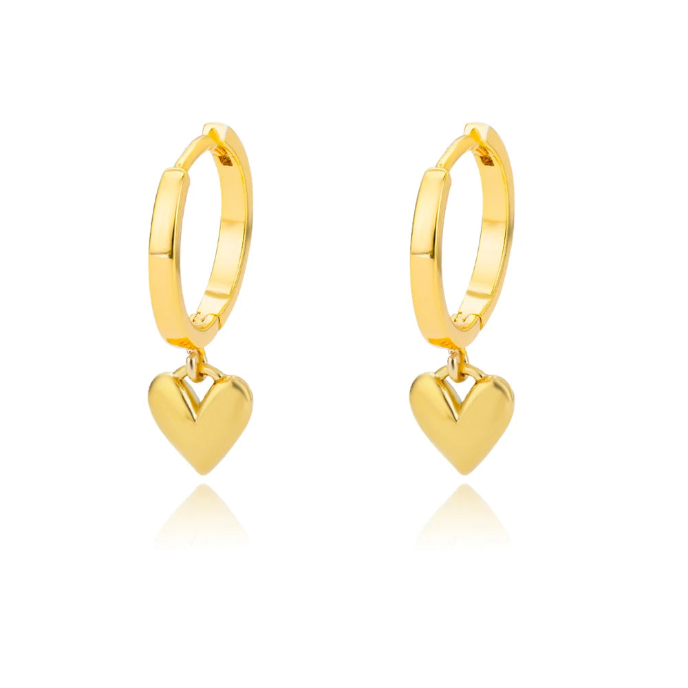 Luxe Heart Sparkle Hoops