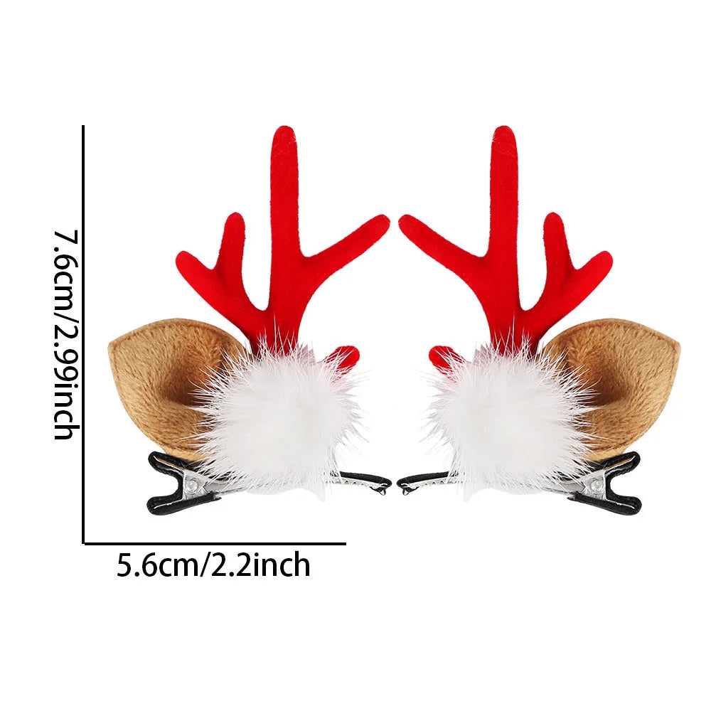 Festive Reindeer Ears Hair Clips – Christmas Magic Edition