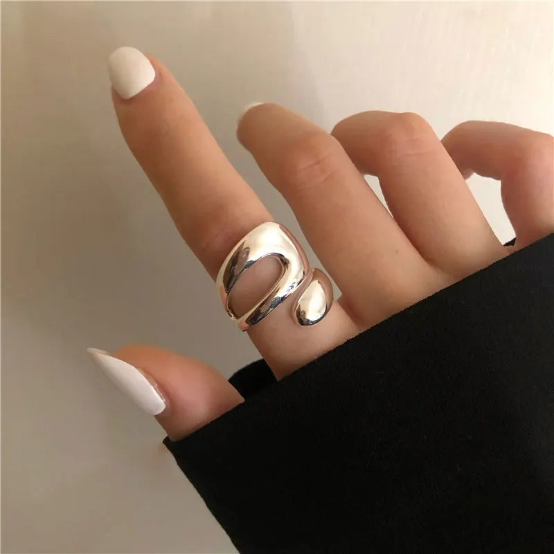 Urban Edge Silver Ring Set