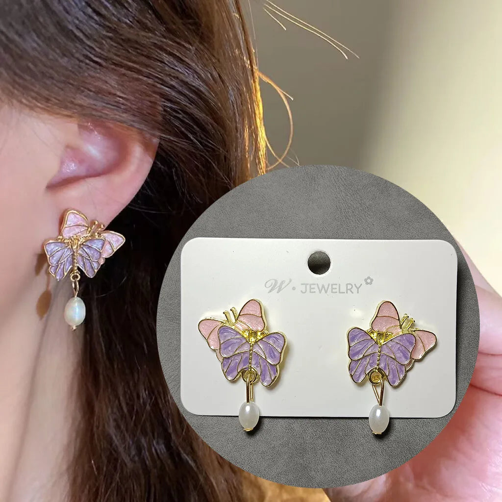 Ethereal Butterfly Drop Earrings