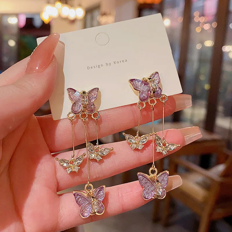 Ethereal Butterfly Drop Earrings