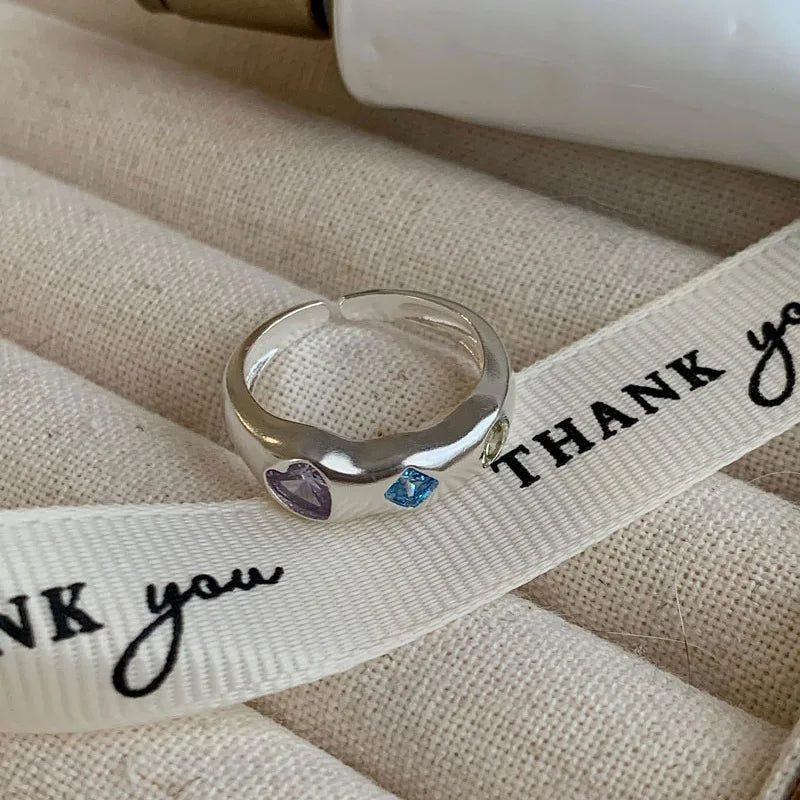 Urban Edge Silver Ring Set