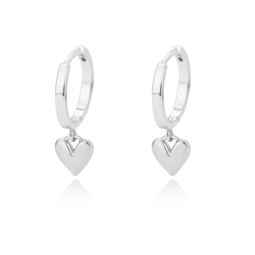 Luxe Heart Sparkle Hoops