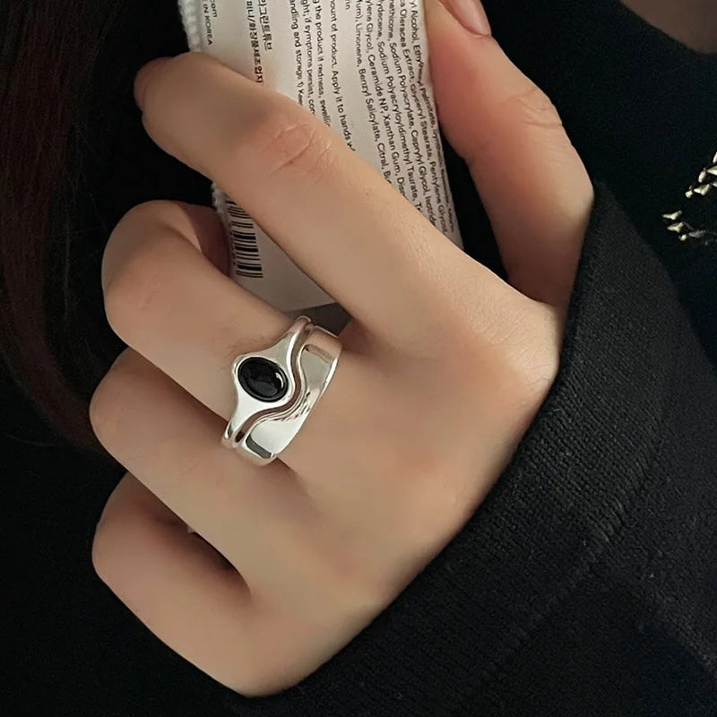 Urban Edge Silver Ring Set