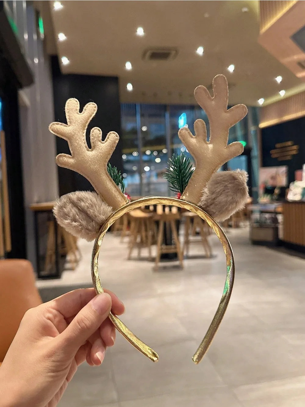 Sparkle Reindeer Antler Headband