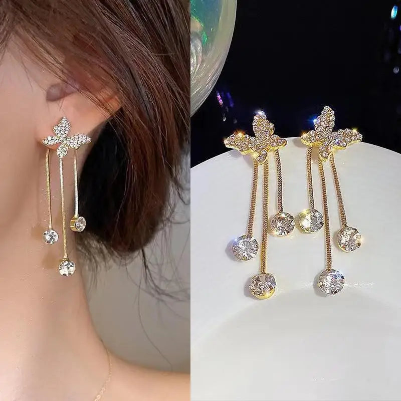 Ethereal Butterfly Drop Earrings