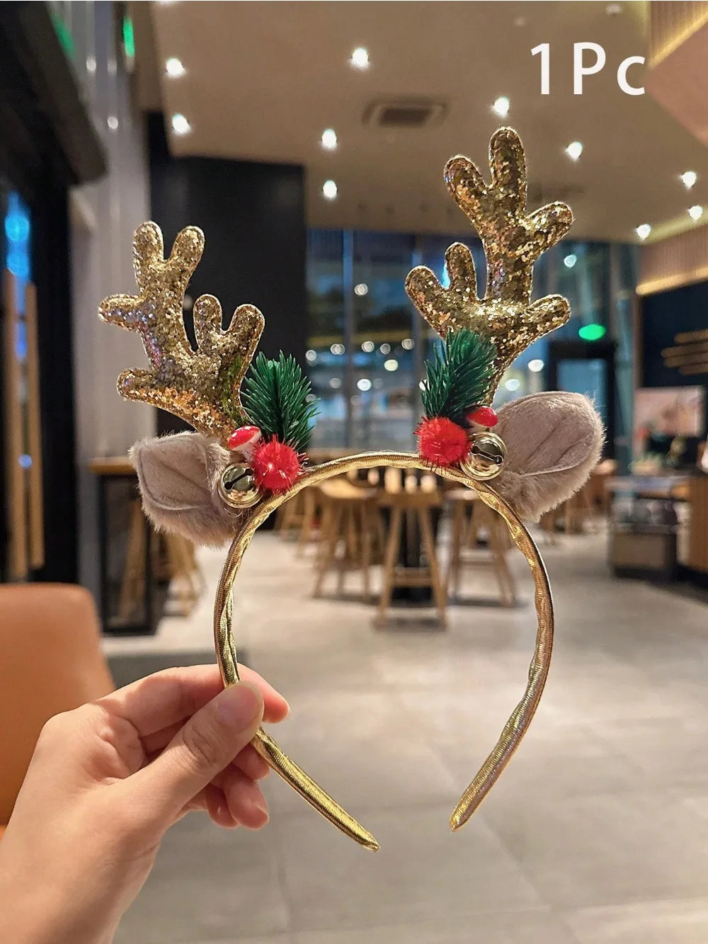 Sparkle Reindeer Antler Headband