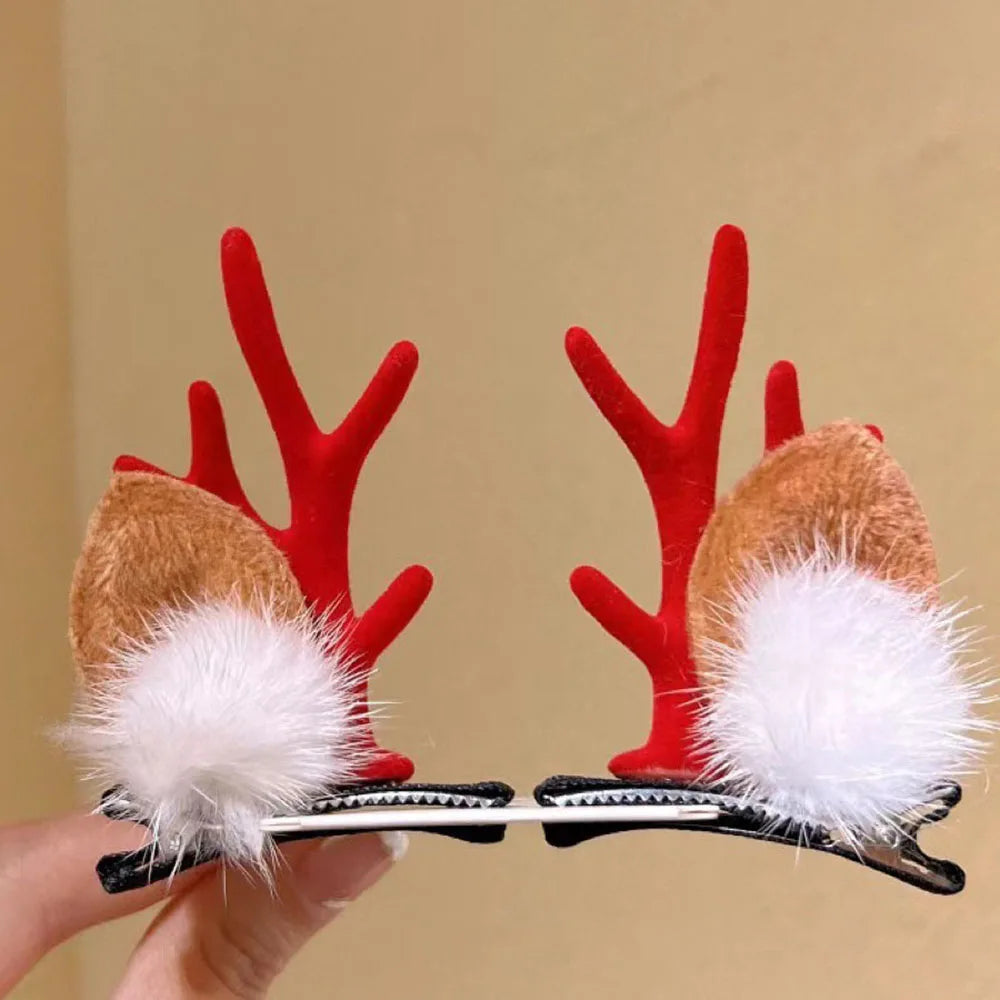 Festive Reindeer Ears Hair Clips – Christmas Magic Edition
