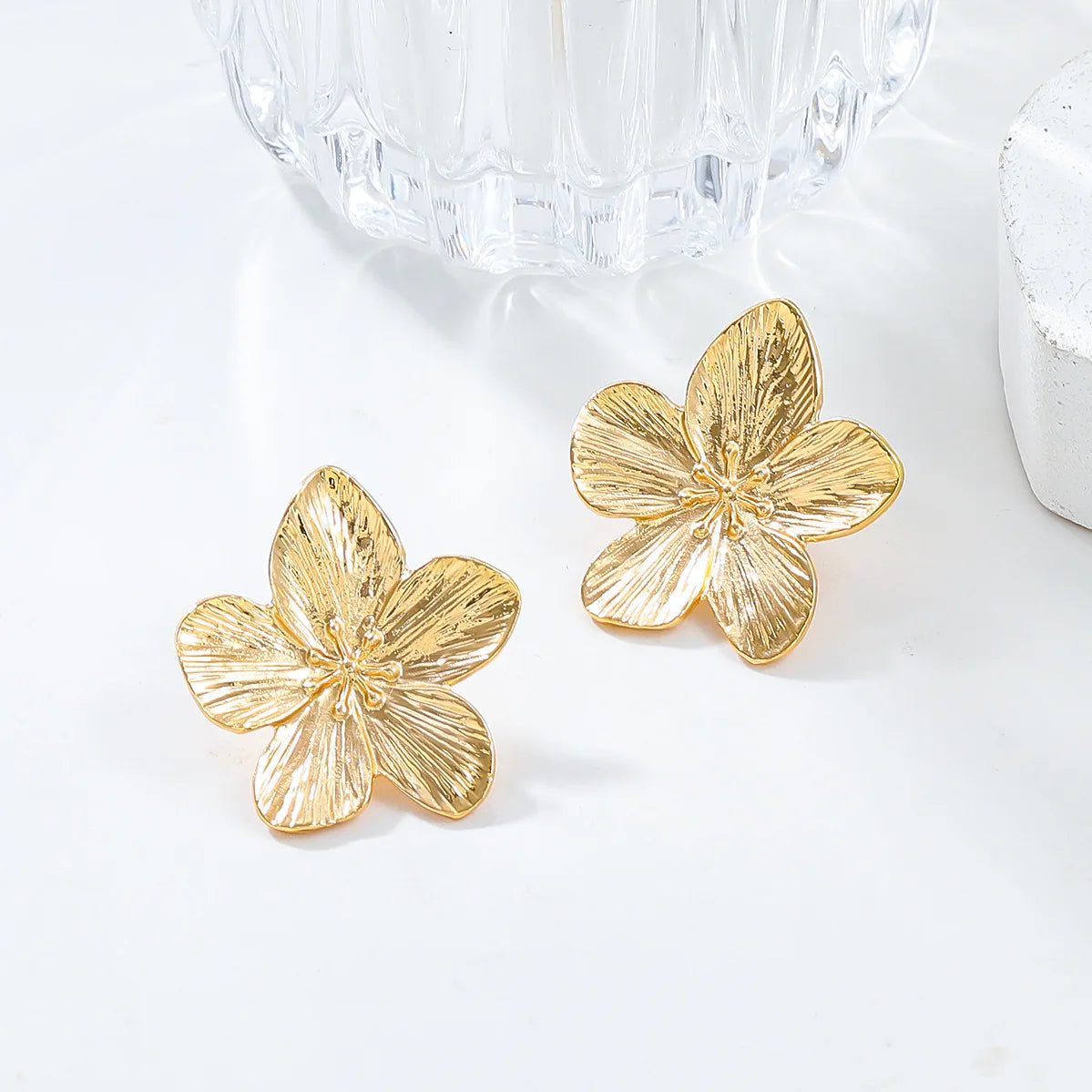 Golden Bloom Statement Earrings