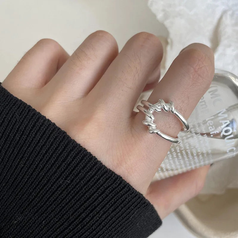 Urban Edge Silver Ring Set
