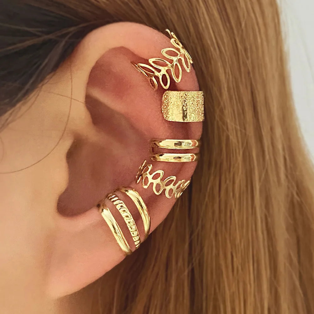 Golden Aura Ear Cuff Set