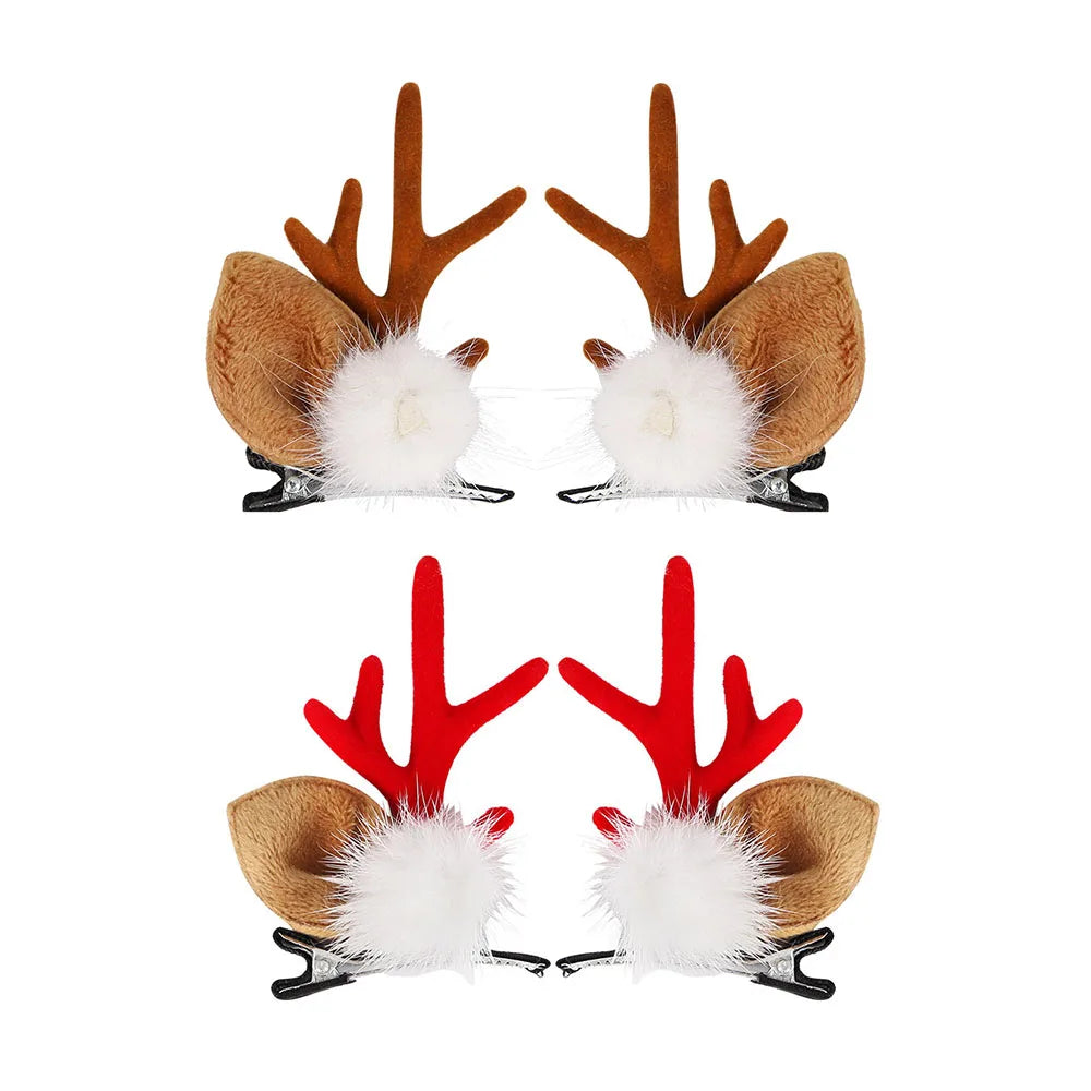 Festive Reindeer Ears Hair Clips – Christmas Magic Edition